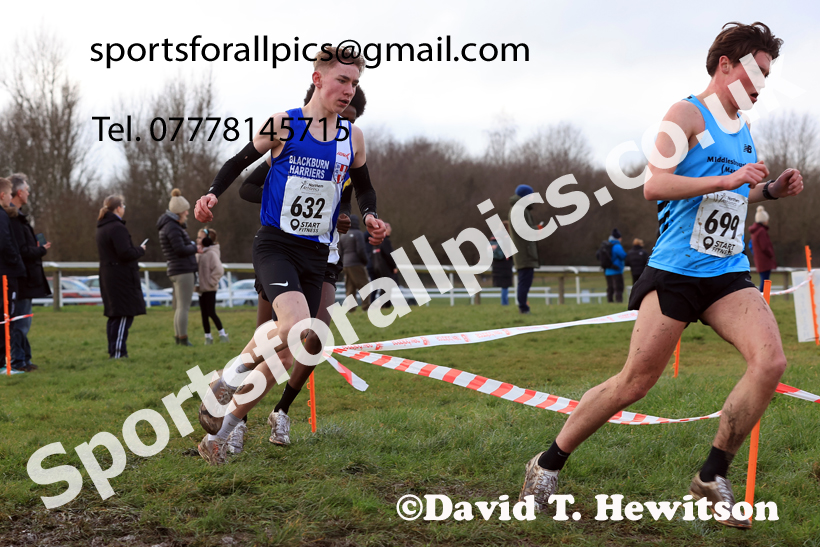 Mens Under-17s 2026 Northern Cross Country Champs., Pontefract Racecourse, Pontefract. Photo: David T. Hewitson/Sports for All Pics